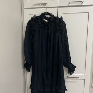 Elegant Black Ruffled Dress